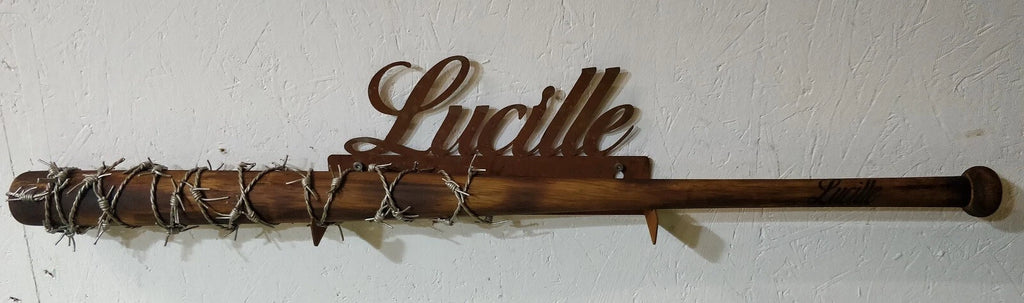 Lucille Negan's Bat Replica T.W.D. + Wandhalter, Negan LARP Deko