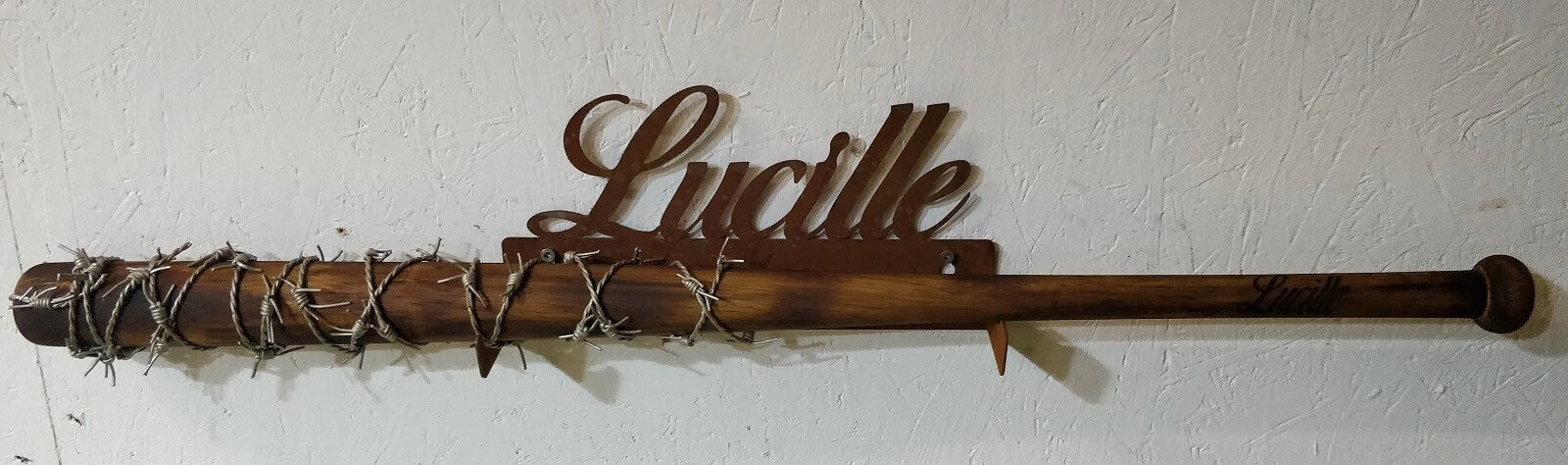 Lucille Negan's Bat Replica T.W.D. + Wandhalter, Negan LARP Deko