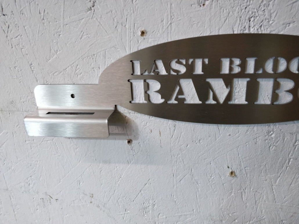 Rambo 5 Messer Designer Wandhalter Edelstahl