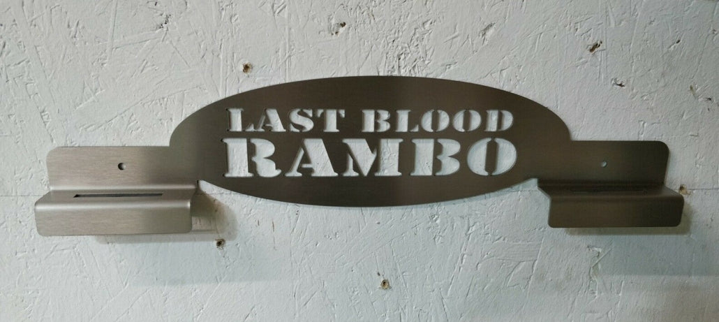 Rambo 5 Messer Designer Wandhalter Edelstahl