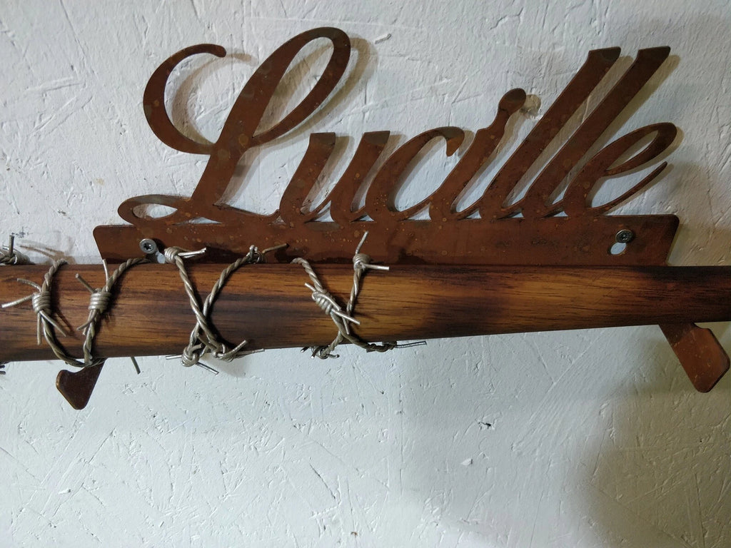 Lucille Negan's Bat Replica T.W.D. + Wandhalter, Negan LARP Deko