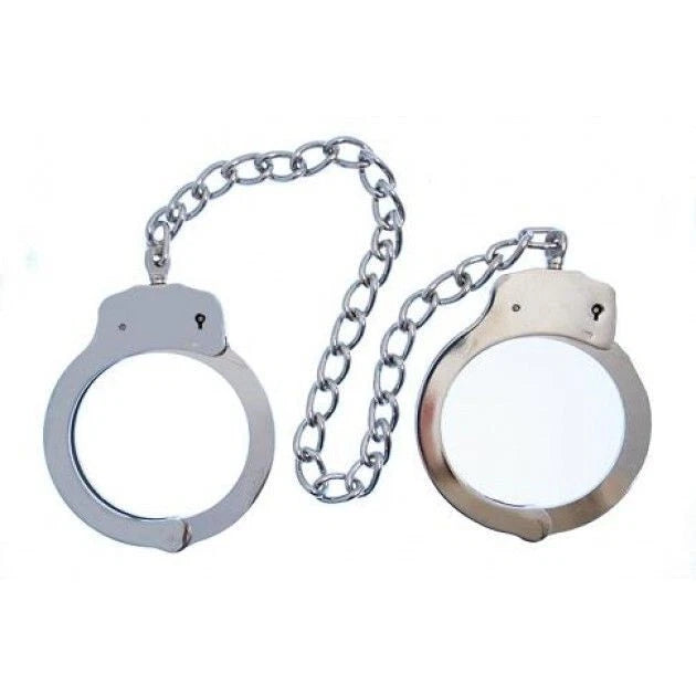 Fussfesseln Fußschellen mit Arretierung und 2 Schlüssel Security Polizei Justiz